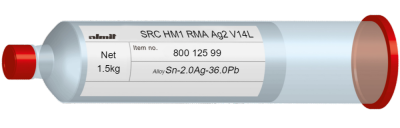SRC HM1 RMA Ag2 V14L  Flux 9,5%  1,5kg Kartusche/ Cartridge