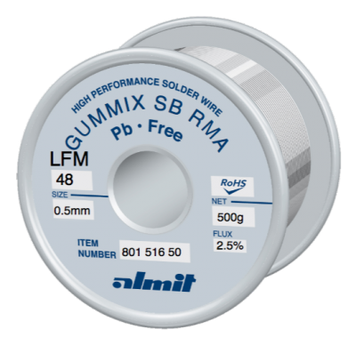 GUMMIX SB RMA LFM-48  Flux 2,5%  0,5mm  0,5kg Spule/ Reel
