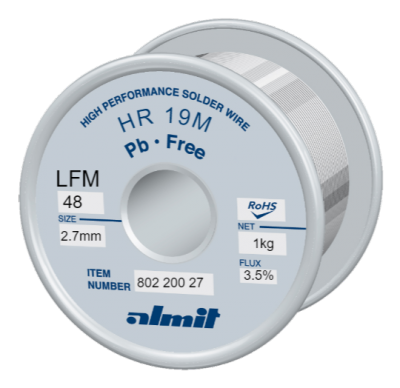 HR 19M LFM-48 P3  Flux 3,5%  2,7mm  1,0kg Spule/ Reel
