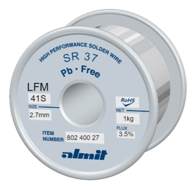SR 37 LFM-41-S 3,5%  Flux 3,5%  2,7mm  1,0kg Spule/ Reel