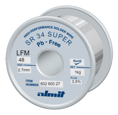 SR 34 SUPER LFM-48 P3  Flux 3,5%  2,7mm  1,0kg Spule/ Reel