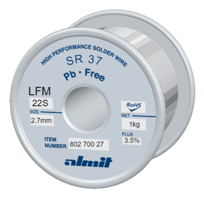 SR 37 LFM-22-S 3,5%  Flux 3,5%  2,7mm  1,0kg Spule/ Reel