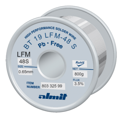 BT 19 LFM-48-S 3,5%  Flux 3,5%  0,65mm  0,8kg Spule/ Reel