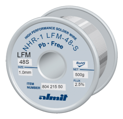 NHR-1 LFM-48-S 2,5%  Flux 2,5%  1,0mm  0,5kg Spule/ Reel