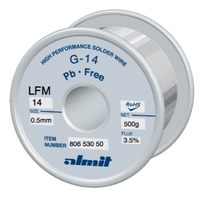 G-14 LFM-14 3,5%  Flux 3,5%  0,5mm  0,5kg Spule/ Reel