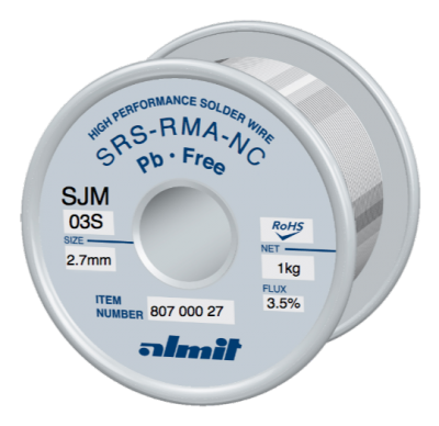 SRS-RMA-NC SJM-03-S 3.5%  2.7mm 1.0kg Spule/ Reel
