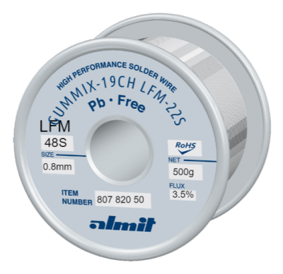 GUMMIX 19CH LFM 48-S  Flux 3,5%  0,8mm  0,5kg Spule/ Reel