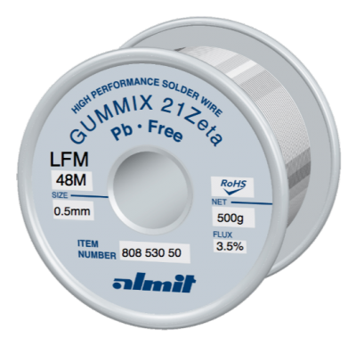 GUMMIX 21Zeta LFM-48-M  Flux 3,5%  0,5mm  0,5kg Spule/ Reel